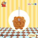 皓奇乐（HUGKIS）猫和老鼠毛绒玩具钥匙扣书包包挂饰可爱卡通周边玩偶 11cm杰利鼠(华夫饼形) 【现货速发】