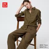 优衣库法国麻衬衫/长袖女装衬衣26春夏新款483868 36 褐色 L