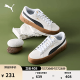 彪马（PUMA）官方女子经典复古胶底厚底增高休闲板鞋松糕鞋PLATFORM 373037 白-黑色-树胶色-07 37