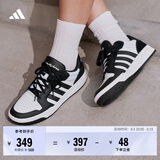 adidas ENTRAP美式校园风运动鞋少年感复古篮球风板鞋阿迪达斯 白色/黑色   42