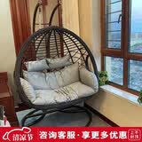 紫叶（ziye）双人吊椅吊篮欧式懒人摇篮椅室内吊床户外阳台摇椅成人秋千藤椅