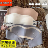 眺德高 无肩带内衣女小胸防滑裹胸防走光无痕抹胸美背文胸罩无钢圈 单件白色S【32/70AB】