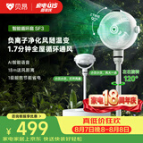 贝昂空气循环扇静音【可支持鸿蒙智联】卧室客厅电风扇智能语音节能大风力家用台式桌面电风扇3D摇头 SF3标准版【风随温变】负离子净化
