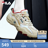 FILA 斐乐官方老爹鞋男女情侣鞋减震跑步鞋运动鞋掠夺者 2 【女款】米色/雨雾灰-AN 37.5