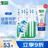 好来（DARLIE）原黑人钻耀白牙刷绒密减压护龈超声波植毛有效抛光亮白去渍4支