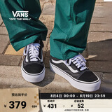 VANS范斯官方 Old Skool Platform酷感黑厚底增高男女鞋板鞋低帮 黑色 36