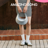 AMAZING SONG乙颂【七夕礼物】半月包小号牛皮单肩斜挎包小众原创通勤月牙手提女包