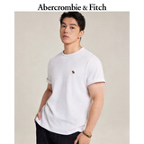 Abercrombie & Fitch经典小麋鹿图案情侣柔软纯棉短袖T恤上衣26春夏男装124-6014 白色 M (180/100A)