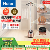 海尔（Haier）立式挂烫机35g蒸汽量2.5L水箱家用大功率手持蒸汽衣物护理机服装店高温杀菌烫衣机熨斗HGS-2510B