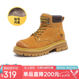 骆驼（CAMEL）山丘经典大黄靴户外工装马丁靴 L23W076065M 土黄（毛里） 37