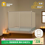 美朵嘉26新款婴儿防摔蚊帐1.8x2米家用A类母婴加密加厚三开门浅蓝