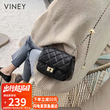 viney包包女包牛皮小众斜挎包品牌单肩链条包生日七夕情人节礼物送女友