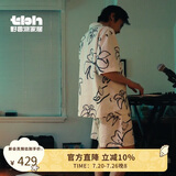 野兽派家居（tbh）黑豹与百合天丝棉家居服套装可外穿春夏男女同款睡衣   M
