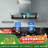 樱花（SAKURA）油烟机灶具套装欧式双腔双吸25大吸力烟机搭配70%高热效率5.2KW灶PTE06+JGA12天然气（套装商品）