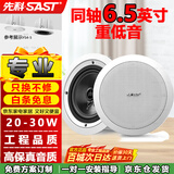 先科（SAST）YS4-5同轴定压吸顶喇叭20W音响背景音乐公共广播音箱家庭影院高保真天花家用门店商场吊顶6.5英寸