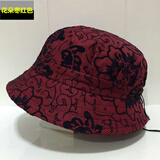 青衣麻相 中老年帽子 女士春夏时装帽盆帽 老人帽子中年女帽春秋休闲妈妈帽 女帽：花朵枣红色 可调节