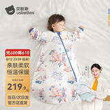 贝肽斯睡袋婴儿春秋竹棉恒温新生儿童宝宝睡袋一体式防踢被惊跳包被睡衣 竹棉-冬季加厚（0-15℃）繁枝 竹棉-M码建议身高65-85cm年龄9月-2岁