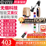 鸿益德艾灸仪器一体机无烟家用熏蒸仪美容院全身温养理疗仪烤电艾炙灯 金色语音旗舰款-【十二核四面加热+热炙温控】