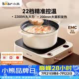小熊（Bear）电磁炉 电陶炉 家用煮茶火锅2200W大火力智能触控22档火力双环控火可定时无辐射电磁灶 DTL-D22A1