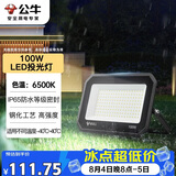 公牛（BULL）LED投光灯户外庭院工厂园林灯露营灯 IP65防水等级100W-6500K白光