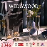 Wedgwood【七夕礼物】王薇薇VeraWang爱之结绳香槟对杯高脚红酒杯 爱之结绳香槟杯+烛台