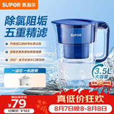 苏泊尔（SUPOR）净水壶 3.5L大容量滤水壶 1壶1芯净水器 活性炭过滤 深层净化技术 除氯除味 家用便携式滤水壶
