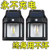 太阳能照明灯户外庭院灯天黑自动亮家用农村用防水防晒人体感应灯 一个装