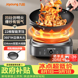 九阳（Joyoung）电磁炉凹面电磁炉电磁灶电陶炉家用2200W大功率猛火多功能电池炉深凹弧面凹灶N2202【赠专用铁锅】