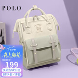 POLO双肩包女士大容量书包iPad电脑包包大学生旅行背包七夕情人节礼物