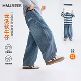 海妈家童装男童牛仔裤2026新款儿童秋季裤子长裤男孩耐磨弯刀裤