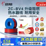 远东电缆 ZC-BV4平方空调热水器用铜芯阻燃电线单芯单股硬线100米/卷 红色