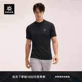 KAILAS凯乐石XM1圆速干T恤男美利奴羊毛吸湿排汗弹力运动短袖速干衣 玄青黑 M