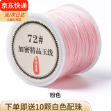 倾欣72号玉线手工diy自编本命年红绳手链吊坠挂绳端午节五彩绳尾珠 0.8mm粉色45米