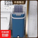 ins风刮刮乐平板拖把免手洗拖布家用拖把桶加厚一拖净干湿两用 蓝色加厚桶+拖把+4块布
