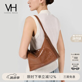 VANESSA HOGAN VH女包冉冉hobo包通勤手提包油蜡牛皮斜挎单肩包生日礼物送女友