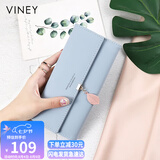 viney牛皮女士钱包大容量手拿包学生长款多卡位零钱包高端轻奢钱夹皮夹