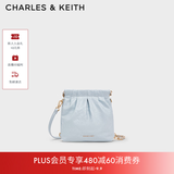 CHARLES&KEITH迷你菱格流浪包单肩斜挎双肩包包女包生日礼物送女友CK2-60782390 【S号】Sea Salt Blue海盐蓝 S