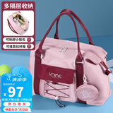 第九城（V.NINE）旅行包女士手提运动健身包大容量行李袋商务出差行李包折叠收纳包