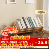 安尔雅楠竹桌面书架CD架碟片家用台面盘摆放收纳展示架学生置物架