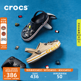 CROCS卡骆驰贝雅卡骆班洞洞鞋轻便耐磨拖鞋一脚蹬休闲鞋|205089 深蓝/辣椒红-4CC（含智必星） 43 (270mm)