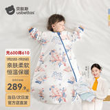 贝肽斯睡袋婴儿春秋竹棉恒温新生儿童宝宝睡袋一体式防踢被惊跳包被睡衣 竹棉-冬季加厚（0-15℃）繁枝 竹棉-M码建议身高65-85cm年龄9月-2岁