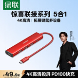 绿联「惊喜联接系列」Type-C拓展坞转接头扩展坞转HDMI转换器4K适用华为小米笔记本电脑平板手机