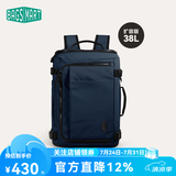 BAGSMART双肩包随行仓背包男士旅行出差通勤商务大容量多功能电脑包书包女 深蓝色（扩容版 38L）