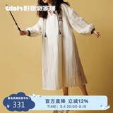 野兽派家居（tbh）哈利波特魔法永恒全棉刺绣长睡衣女士家居服睡裙秋  M七夕礼物