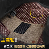 车丽友汽车脚垫主驾驶单片单独正驾驶司机位专用丝圈全大包围耐磨易清洗 【侧边加高】咖色+米棕丝圈 主驾驶脚垫【四种款式可选】
