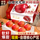 甜萌果蔬突尼斯软籽石榴【闪送】红心石榴四川新鲜水果中秋礼盒送礼 5斤装【S+级甄选果300g+】净重4.5斤
