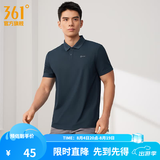 361°polo衫男2026年夏季新款休闲透气短袖情侣运动翻领t恤女父亲节 【推荐】【男款】深墨蓝 L