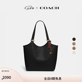 蔻驰（COACH）经典标志DAY 老花暗扣托特包单肩包大容量斜挎包夏季手提女包 B4/黑色