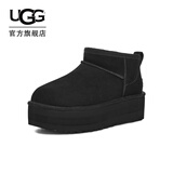 UGG冬季女士时尚经典厚底保暖雪地靴懒人毛毛鞋1135092BLK|黑色38