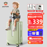 大嘴猴（paul frank）宝妈行李箱儿童可坐骑大容量拉杆箱带娃宝宝推车24英寸靠背旅行箱